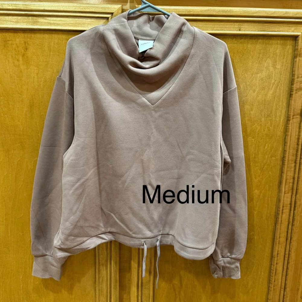 Varley Tan Cowl Neck Sweater - Medium